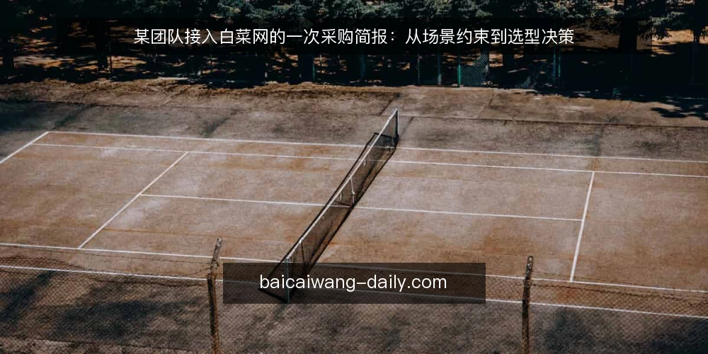 某团队接入白菜网的一次采购简报：从场景约束到选型决策 — 先定义这次采购要解决的问题 配图